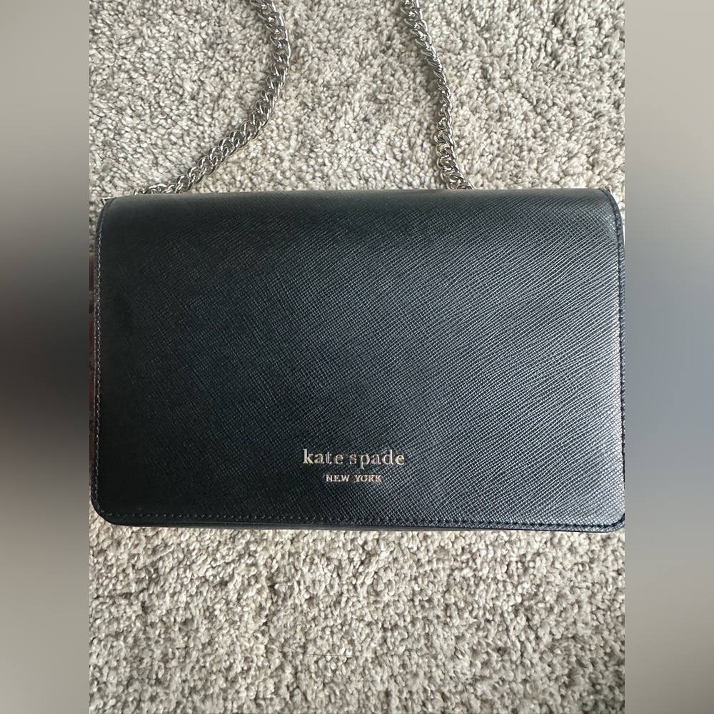 Kate Spade Black Crossbody Bag with Chain Strap